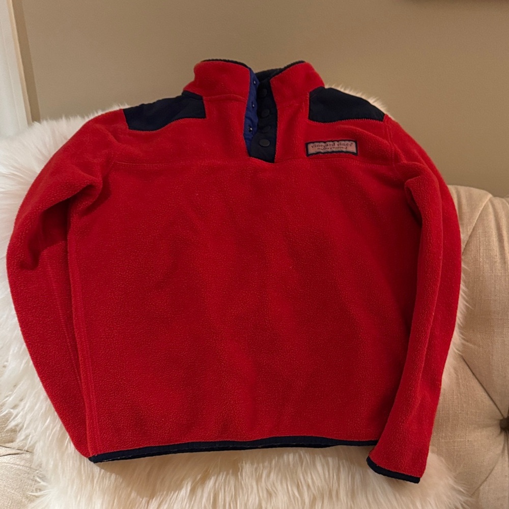 Vineyard Vines Kid’s Harbor Fleece Quarter Snap